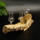Schnapsanbieter kleine 4 Gläser mit Stiel auf Wurzel Steckglas Set Schnaps Geschenk Neu 27.60.1.72