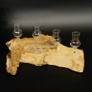 Schnapsanbieter kleine 4 Gläser mit Stiel auf Wurzel Steckglas Set Schnaps Geschenk Neu 27.60.1.72