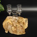 Schnapsanbieter kleine 3 Gläser mit Stiel auf Wurzel Steckglas Set Schnaps Geschenk Neu 27.60.1.78