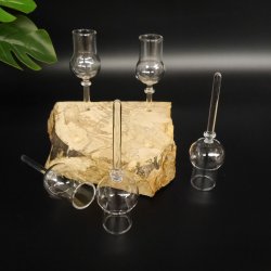 Schnapsanbieter kleine 5 Gläser mit Stiel auf Wurzel Steckglas Set Schnaps Geschenk Neu 27.60.1.79