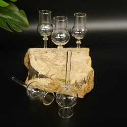 Schnapsanbieter kleine 5 Gläser mit Stiel auf Wurzel Steckglas Set Schnaps Geschenk Neu 27.60.1.79