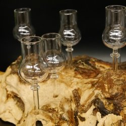 Schnapsanbieter kleine 8 Gläser mit Stiel auf Wurzel Steckglas Set Schnaps Geschenk Neu 27.60.1.86