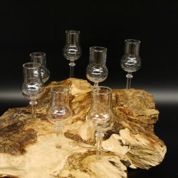 Schnapsanbieter kleine 8 Gläser mit Stiel auf Wurzel Steckglas Set Schnaps Geschenk Neu 27.60.1.86