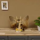 Wolpertinger Wolpi Präparat Rehgeweih Stock Flügel Holzpfeife hellblaue Augen Höhe 36 cm Fabelwesen Gaudi Geschenk