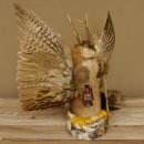 Wolpertinger Wolpi Präparat Rehgeweih Stock Flügel Laterne hellgrüne Augen Höhe 42 cm Fabelwesen Gaudi Geschenk