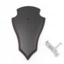 Trophäenschild Reh 1 Stück Spitz AF19x11 in dunkel + Montageklammer GTKv50.58-1+K