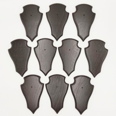 Trophäenschilder Reh 10 Stück Spitz AF19x11 in dunkel ohne Montageklammer GTKv50.58-10
