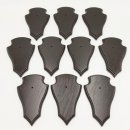 Trophäenschilder Reh 10 Stück Spitz AF19x11 in dunkel ohne Montageklammer GTKv50.58-10