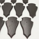 Trophäenschilder Reh 10 Stück Spitz AF19x11 in dunkel ohne Montageklammer GTKv50.58-10