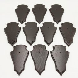 Trophäenschilder Reh 10 Stück Spitz AF19x11 in dunkel ohne Montageklammer GTKv50.58-10