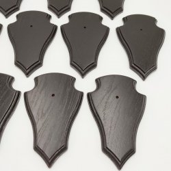 Trophäenschilder Reh 10 Stück Spitz AF19x11 in dunkel ohne Montageklammer GTKv50.58-10
