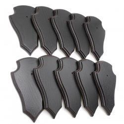 Trophäenschilder Reh 10 Stück Spitz AF19x11 in dunkel ohne Montageklammer GTKv50.58-10