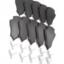 Trophäenschilder Reh 10 Stück Spitz AF19x11 in dunkel + Montageklammer GTKv50.58-10+K