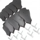 Trophäenschilder Reh 10 Stück Spitz AF19x11 in dunkel + Montageklammer GTKv50.58-10+K