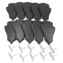 Trophäenschilder Reh 10 Stück Spitz AF19x11 in dunkel + Montageklammer GTKv50.58-10+K