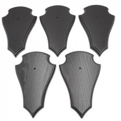Trophäenschilder Reh 5 Stück Spitz AF19x11 in dunkel ohne Montageklammer GTKv50.58-5
