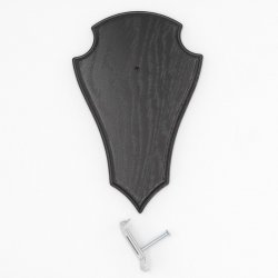 Trophäenschild Reh 1 Stück Spitz AF 21 cm x 13 cm Eiche dunkel + Montageklammer GTKv50.56-1+K