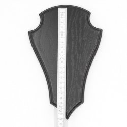 Trophäenschild Reh 1 Stück Spitz AF 21 cm x 13 cm Eiche dunkel + Montageklammer GTKv50.56-1+K