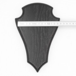 Trophäenschild Reh 1 Stück Spitz AF 21 cm x 13 cm Eiche dunkel + Montageklammer GTKv50.56-1+K