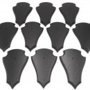 Trophäenschilder Reh 10 Stück Spitz AF 21 cm x 13 cm Eiche dunkel ohne Montageklammer GTKv50.56-10
