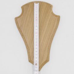 Trophäenschild Reh 1 Stück Spitz AF 21 cm x 13 cm Eiche hell ohne Montageklammer GTKv50.73-1