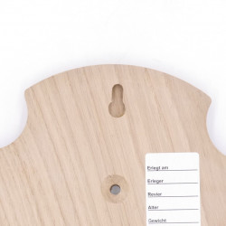 Trophäenschild Reh 1 Stück Spitz AF 21 cm x 13 cm Eiche hell ohne Montageklammer GTKv50.73-1