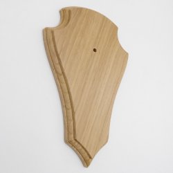 Trophäenschild Reh 1 Stück Spitz AF 21 cm x 13 cm Eiche hell ohne Montageklammer GTKv50.73-1