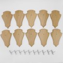 Trophäenschilder Reh 10 Stück Spitz AF 21 cm x...