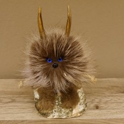 Wolpertinger Wolpi Mini Taxidermy Specimen Blue Eyes Height 23 cm 86.1.1.48