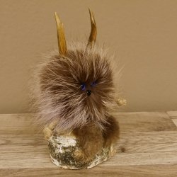 Wolpertinger Wolpi Mini Taxidermy Specimen Blue Eyes Height 23 cm 86.1.1.48