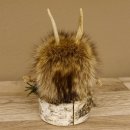 Wolpertinger Wolpi Präparat taxidermy Mini Tannenzapfen Zapfen dunkelblaue Augen Höhe 22 cm 86.1.2.57