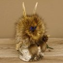 Wolpertinger Wolpi Präparat taxidermy Mini Tannenzapfen Zapfen dunkelblaue Augen Höhe 22 cm 86.1.2.57