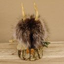 Wolpertinger Wolpi Präparat taxidermy Mini Tannenzapfen Zapfen hellblaue Augen Höhe 22 cm 86.1.2.58