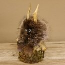 Wolpertinger Wolpi Präparat taxidermy Mini Tannenzapfen Zapfen hellblaue Augen Höhe 22 cm 86.1.2.58