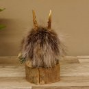 Wolpertinger Wolpi Preparado taxidermia Mini piña Piña ojos verdes Altura 23 cm 86.1.2.59