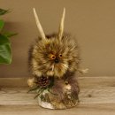 Wolpertinger Wolpi Präparat taxidermy Mini Tannenzapfen Zapfen orange Augen Höhe 23 cm 86.1.2.60