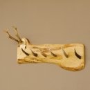 Geweih Garderobe mit 6 Haken aus Hirschspitzen auf Holzbrett Rehgeweih Wandgarderobe Unikat 27.8.100