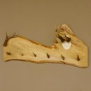 Geweih Garderobe mit 6 Haken aus Hirschspitzen auf Holzbrett Rehgeweih Rehstange Wandgarderobe Unikat 27.8.101
