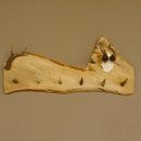 Geweih Garderobe mit 6 Haken aus Hirschspitzen auf Holzbrett Rehgeweih Rehstange Wandgarderobe Unikat 27.8.101