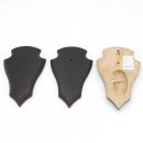 Trophäenschilder Reh 3 Stück Spitz AF 19x11 mit 1 Kieferfach Eiche dunkel ohne Montageklammer GTKv50.63/1KF-3