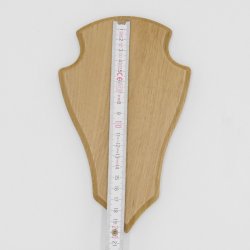 Trophäenschilder Reh 3 Stück Spitz AF 19x11 mit 1 Kieferfach Eiche hell ohne Montageklammer GTKv50.72/1KF-3