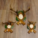 3 pièces de bois de chevreuil Chevreuil mâle...