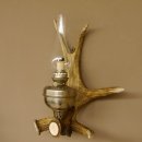 Wandlampe 1 flammig Elchstange Petroleum Optik Stange...