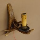 Wandlampe Geweih 1 flammig Rothirschstange Rehstange Stange Lampe Leuchte Wand