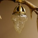 Lampe Deckenlampe Rothirschstangen Stangen Lampen Leuchte 2 - flammig Lampenschirm