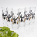 Schnapsgläser Set 6 Stk. mit Hirsch Design 2cl 4cl Geschenk 7 Varianten wählbar