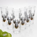 Schnapsgläser Set 6 Stk. mit Hirsch Design 2cl 4cl Geschenk 7 Varianten wählbar