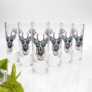 Schnapsgläser Set 6 Stk. mit Hirsch Design 2cl 4cl Geschenk 7 Varianten wählbar
