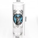Schnapsgläser Set 6 Stk. mit Hirsch Design Bunt gemischt 2cl / 4cl
