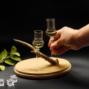 Schnapsanbieter mit 2 Steckgläser 2cl mit Rehstange 3 Varianten wählbar